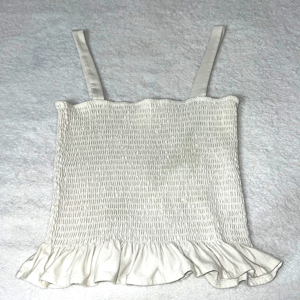 Crop top with ruffles